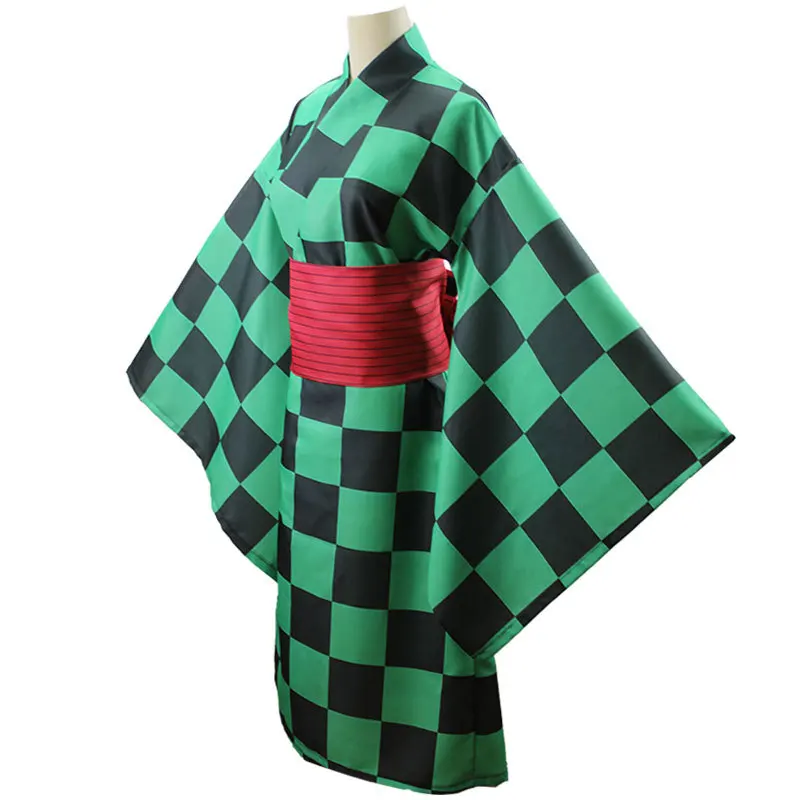 Anime Demon Slayer Cosplay Kamado Tanjirou Kimono Costume