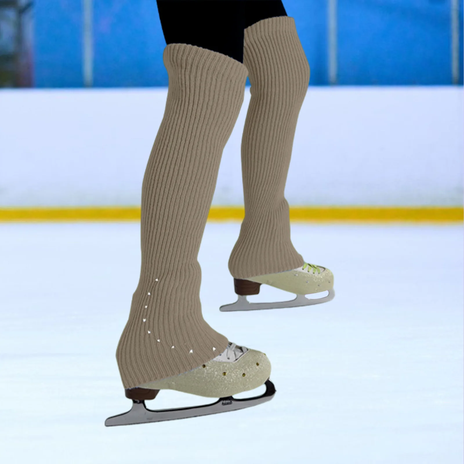 لوازم تدفئة الساق للتزلج، أزياء مريحة فوق الركبة، متماسكة طويلة