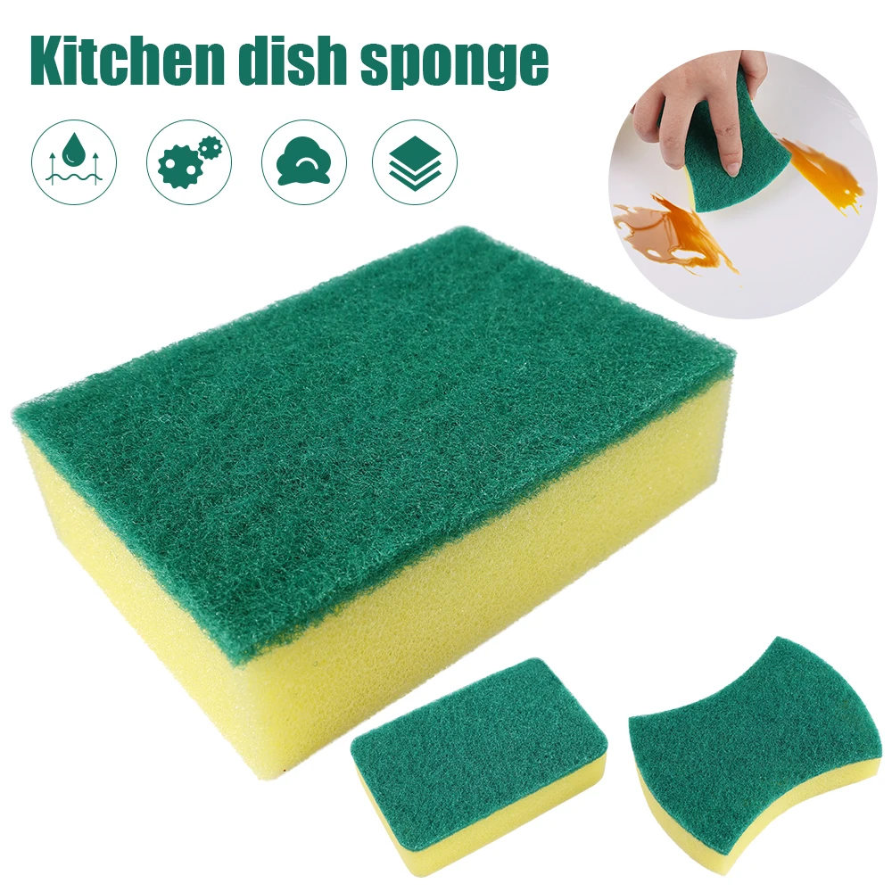 100pcs Highly Absorbent Cleaning Sponges Dish Washing Magic Clean Pot Rust Stain Sponge Brush Kitchen Grease Cleaner Rags Tools