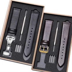 Cowhide watch band genuine leather 18mm 20mm 22mm thin smooth watch strap belt Suitable for DW watches galaxy watch gear s3