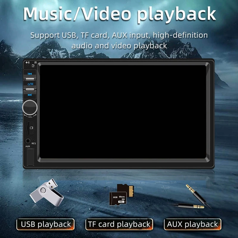 DYJ-zpCar Радио 7-дюймовый HD сенсорный экран Авторадио CarPlay Android Auto Bluetooth Стерео Мультимедийный плеер FM Power Aux