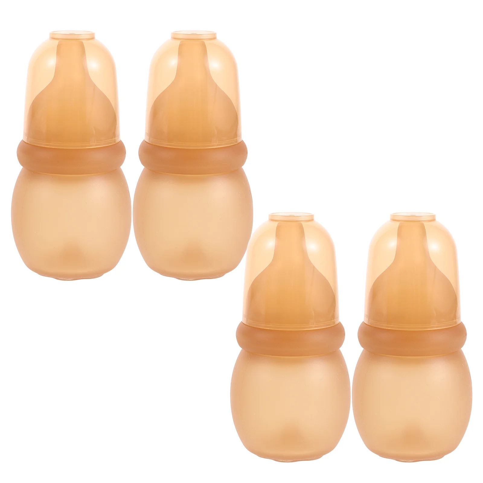 

4Pcs Mini Silicone Feeding Bottle 60Ml Anti-Burp Newborn Baby Bottle Soft Nipple for 0-3 Months Compact Lightweight
