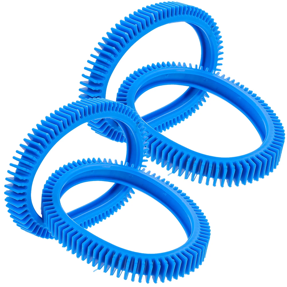 

4pcs Pool Cleaner Rear Tire Kit Blue PVC Tires Durable Cleaning Machine Parts Supplies For Outdoor Pool Use Easy Replace