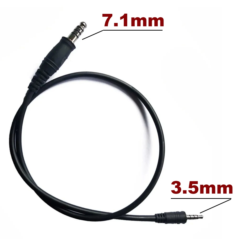 U174 Cable for U94 PCI PTT Adapter Militar Hunting Tactical Headset Walkie Talkie Motorola Kenwood BAOFENG Radio 3.5mm/7.1mm