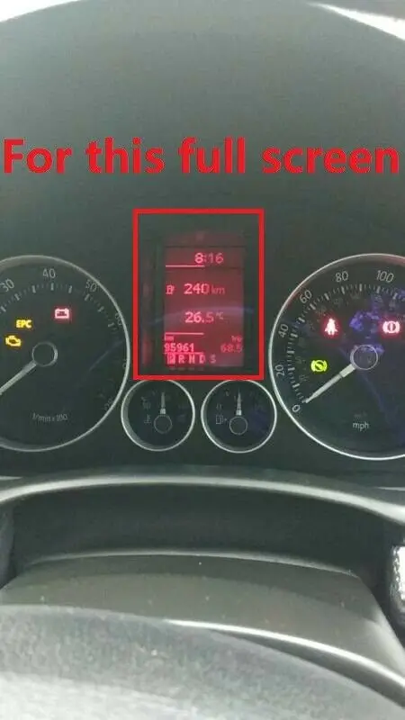 سبيدو لوحة القيادة شاشة LCD لشركة فولكس فاجن باسات جيتا جولف الخامس GTi توران لسكودا اوكتافيا أداة العنقودية