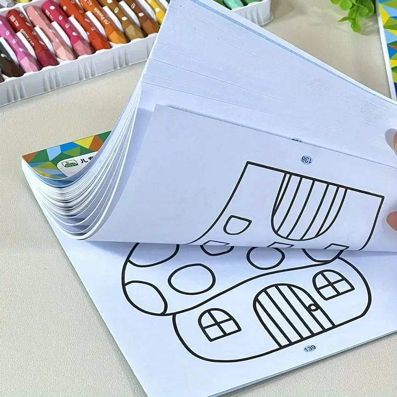 160-seitiges Mal- und Zeichenbuch mit Tier- und Naturthemen, ungiftiges, sicheres Papier, blauer Einband, Künstlerbedarf, kreatives Geburtstagsgeschenk – Detail 5