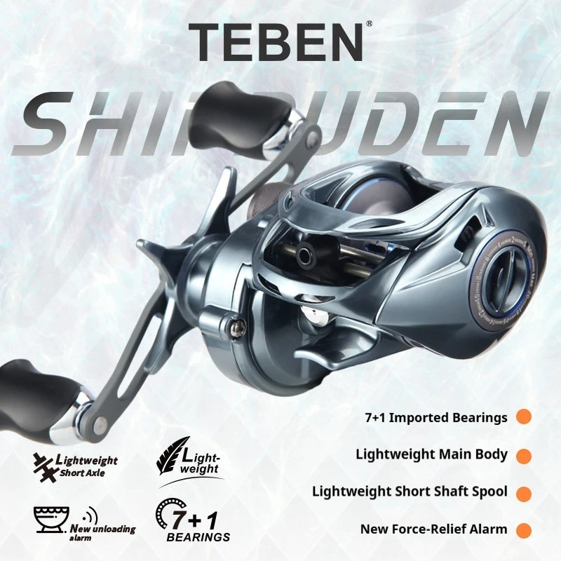 テベンスピードウィンドウォータードロップホイールロードアジア遠投汎用淡水海水黒化マイクロメタルステンレス鋼