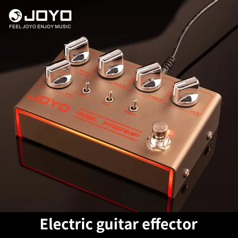 JOYO R-24 RIGEL PREAMP High Gain Overdrive Preamp Simulation Pedal 3 Band EQ Clean Futuristic Tone Ideal for Electric Guitar view 4