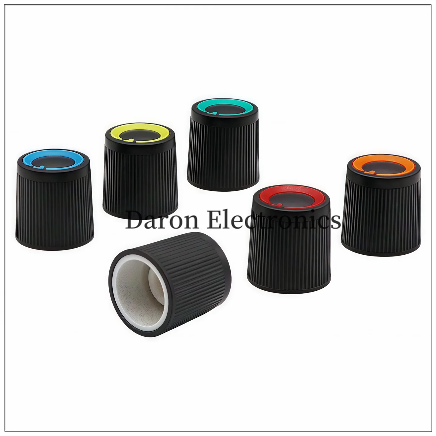 10 PCS Two-color plastic knob with 16*16 teeth holes and 6mm rotating adjustment switch cap