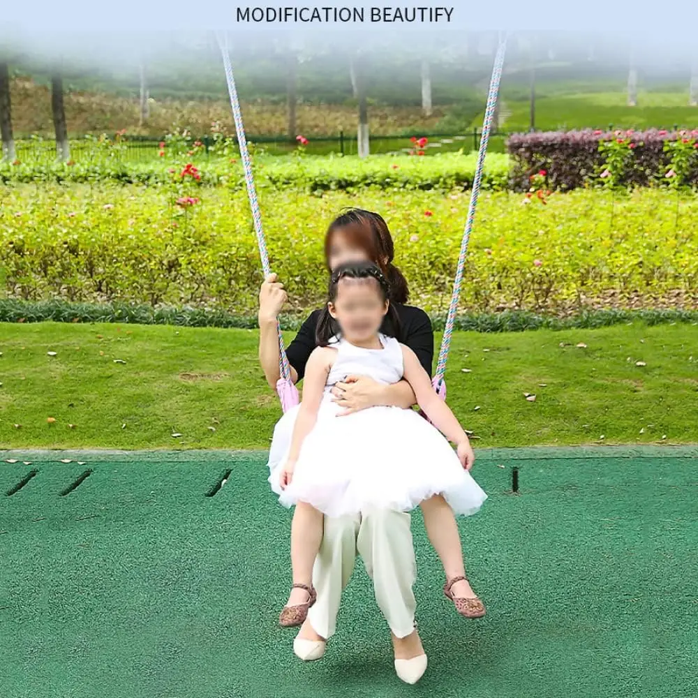 Zwaar uitgevoerd peuter buiten schommel speelgoed tuin boom touw stoel met wattenschijfje regenboog hangend binnenmeubilair voor kinderen cadeau