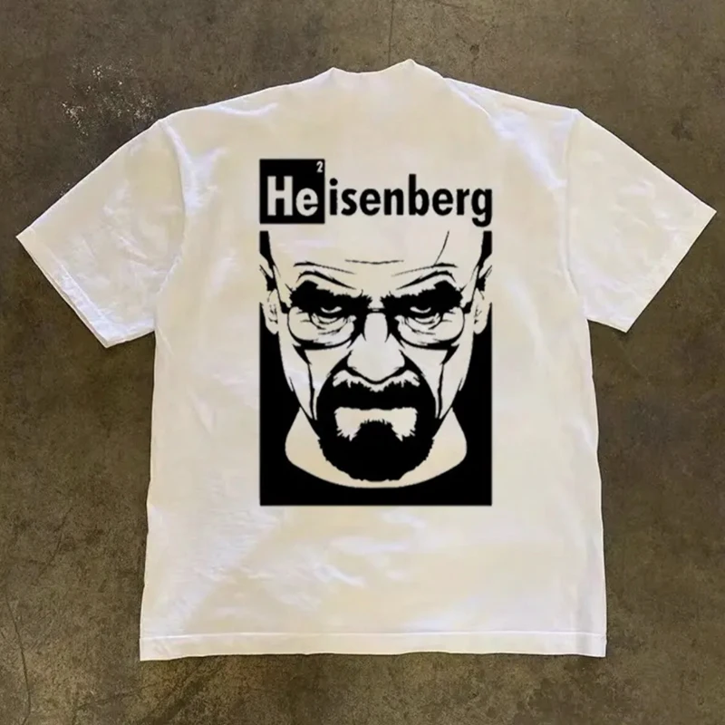Heavyweight 260g Pure Cotton Couple's Loose Fit Chemical American Letter Print T-Shirt Men's Women's Casual Fashion Clothing
