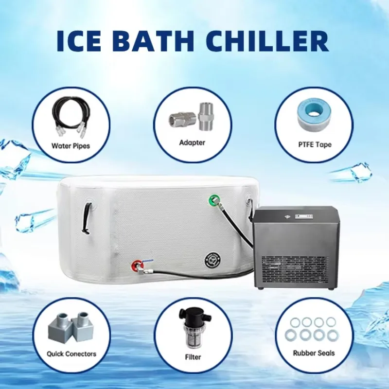 220V Compact Outdoor WiFi Ice Bath Chiller 0.5HP 1/2HP 1HP 3HP Gym Studio