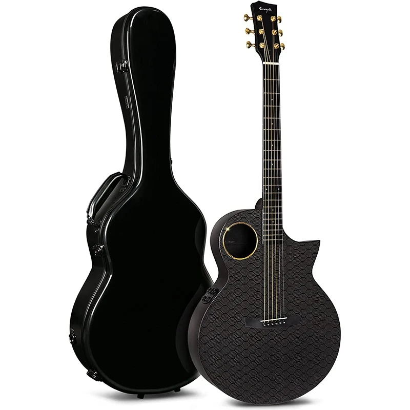 

Enya X4 Pro 41 Inch Carbon Fiber AcousticPlus Cutaway Guitar With Hard Case Leather Strap Guitar