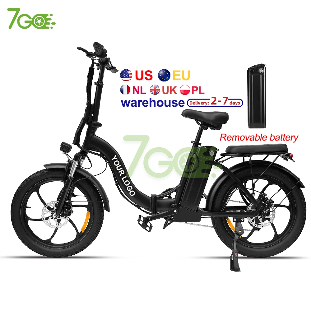 

Poland warehouse 350w folding electric bicycle foldable bike light weight