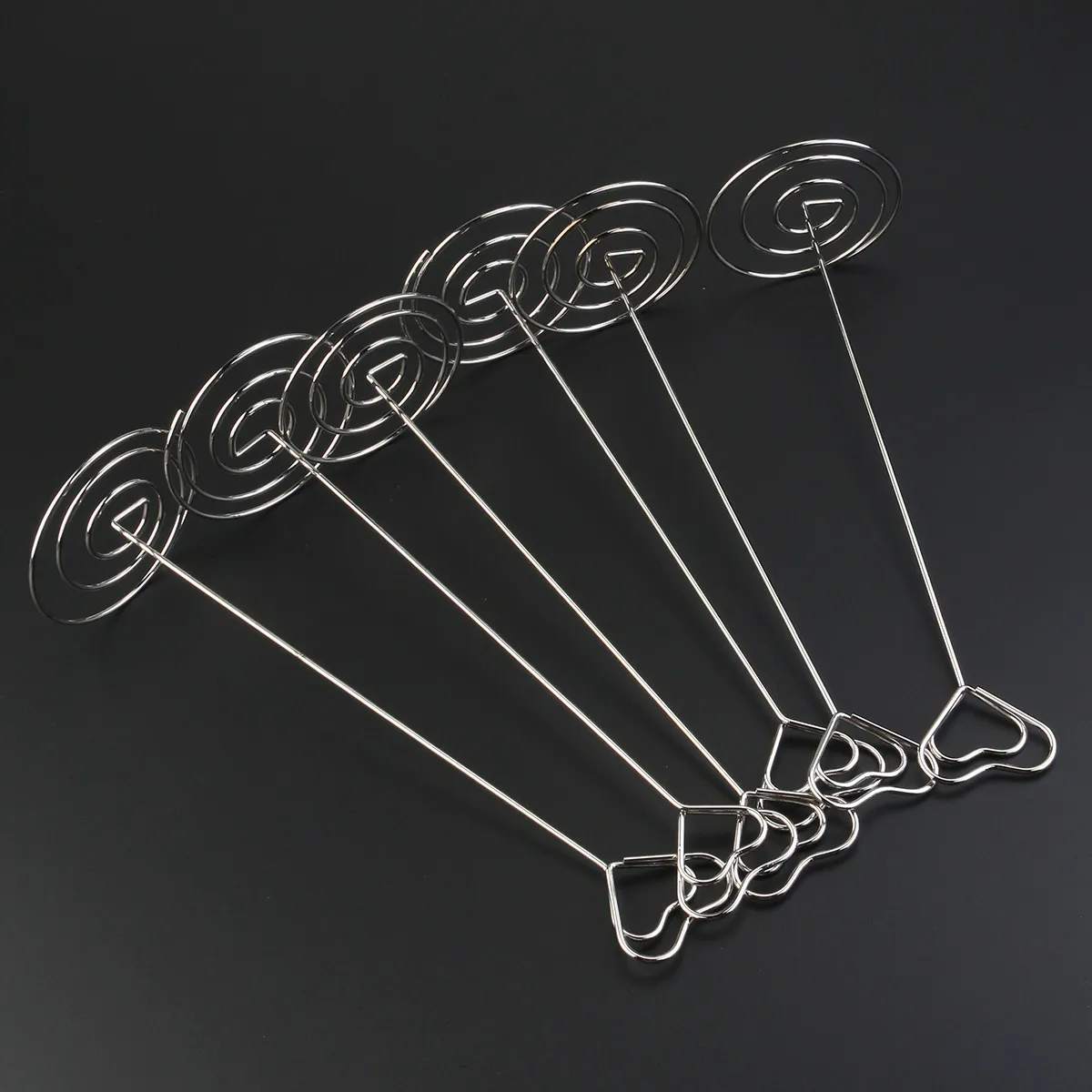 12Pcs Heart Style Table Number Holders Iron Nickel Plated Heavy Duty Name Card Holders for Wedding Favors Anniversary Party