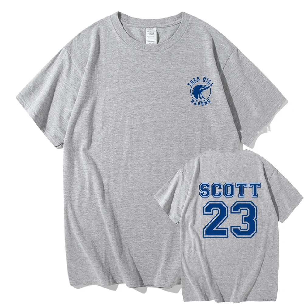 Scott 23 One Tree Hill Ravens Jersey Tshirts Funny Men/women Clothing Unisex Cotton Short Sleeve Tops Graphic TShirt Vintage