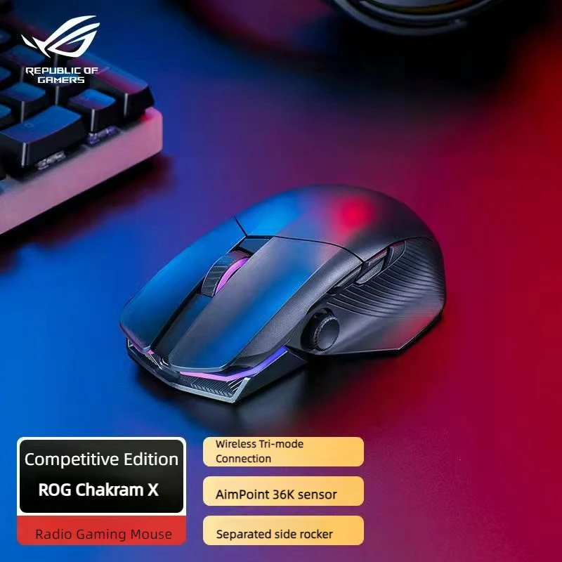 rato para jogos sem fio rog com conexao bluetooth chakram x sensor aimpoint efeito de retorno de taxa 8k micro mutavel 36000dpi 01