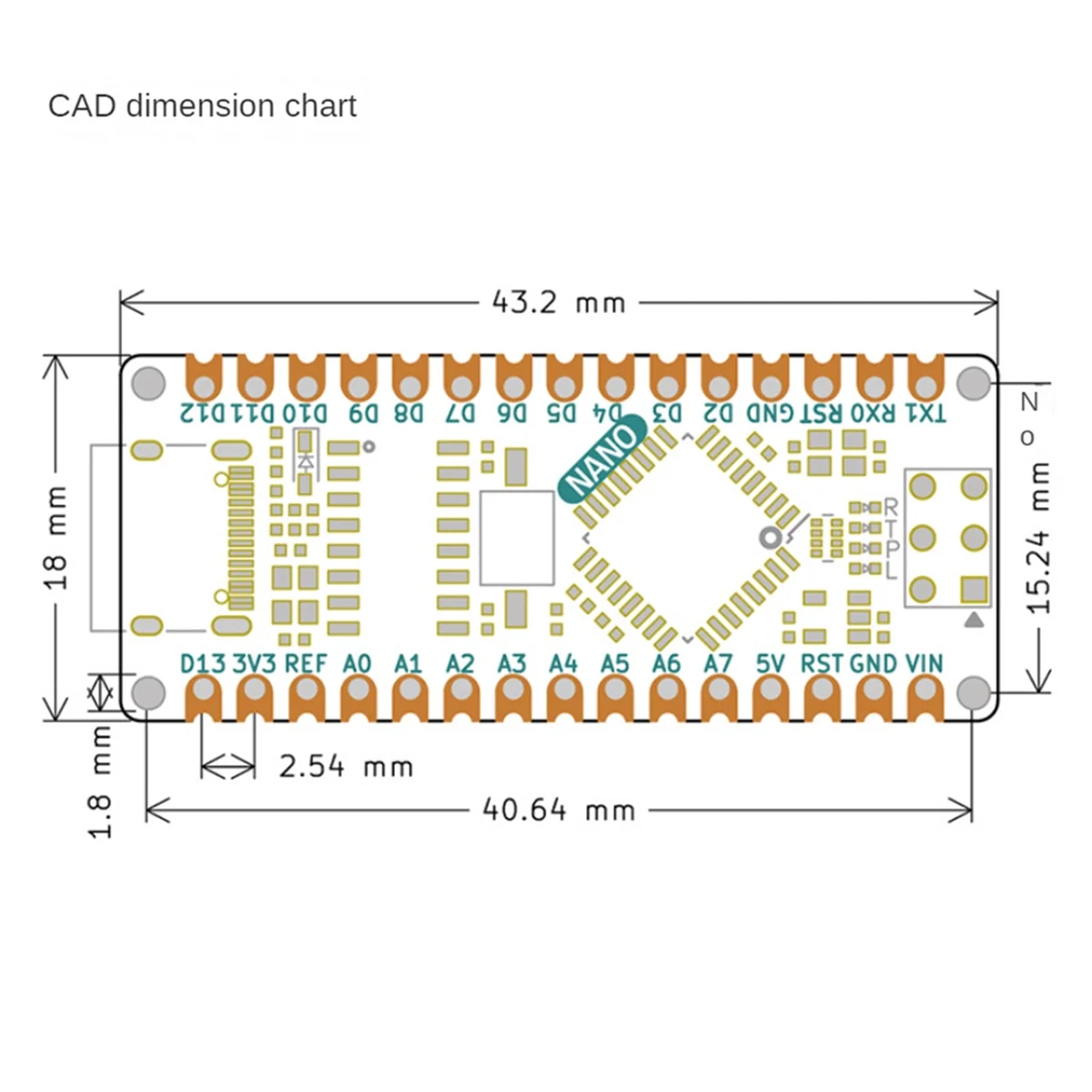 Improved Atmega328P Development Board Type-C Interface Compatible with for Arduino Nano V3.0 CH340G, White B