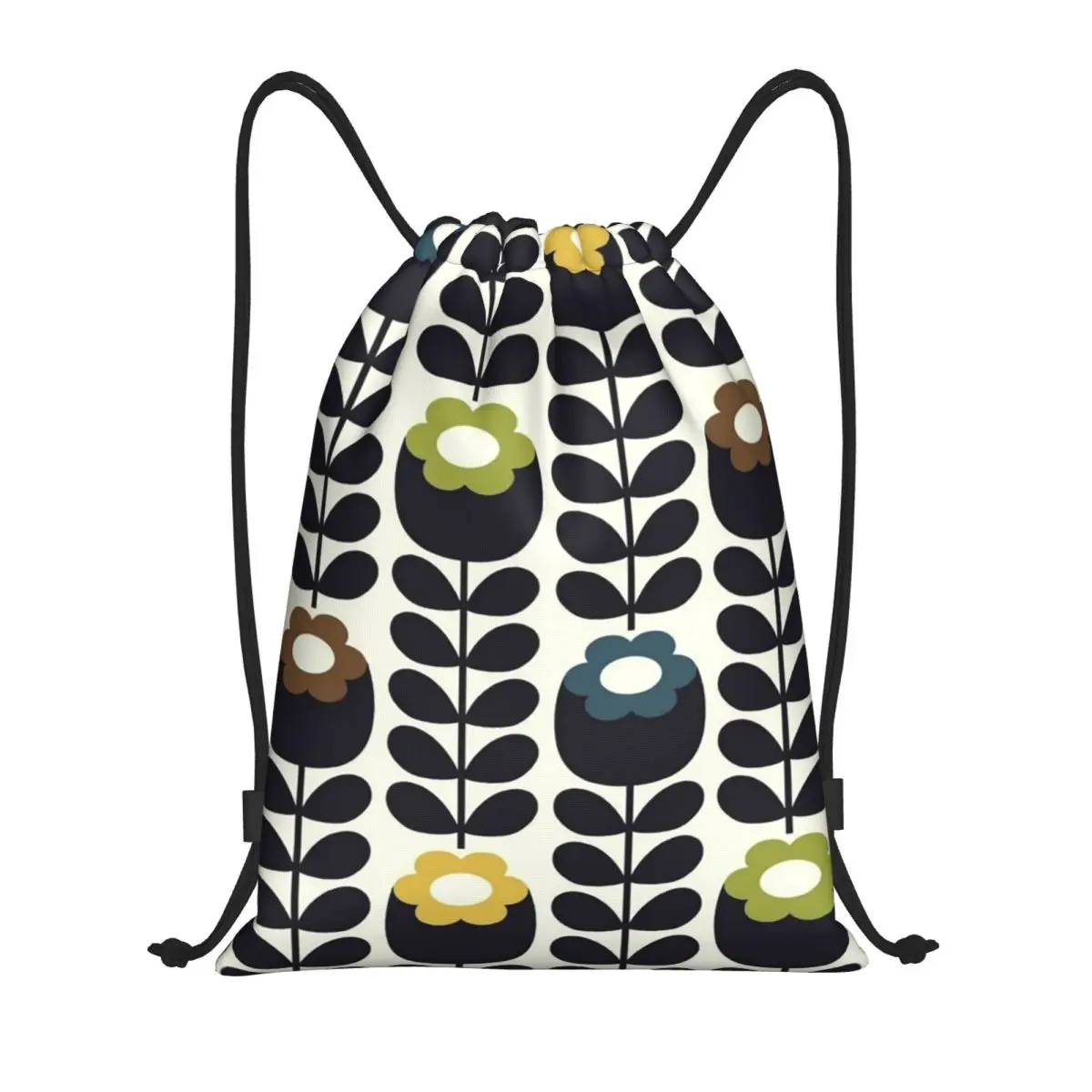 

Custom Orla Kiely Flowers Drawstring Bag Men Women Foldable Gym Sports Sackpack Scandinavian Floral Shopping Storage Backpacks