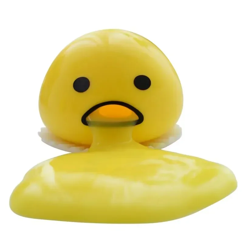 2pcs Puking Egg Yolk Stress Ball with Yellow Goop Relieve Stress Toy Funny Squeeze Tricky AntiStress Disgusting Egg  Kids Gift