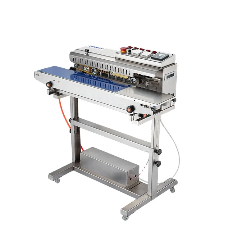 Bropack SF150NV air Inflation Continuous Band Sealer Machine, Band Sealer with Vacuum Machine, Food Band Sealer