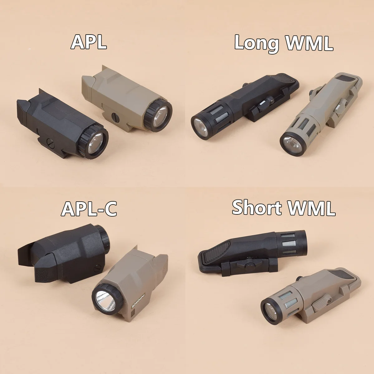 

INFORCE WML GEN2 APL Tactical Airsoft LED Strobe Flashlight Helmet Hunting Light Outdoor Lighting Fit 20mm Rail 400 Lumens