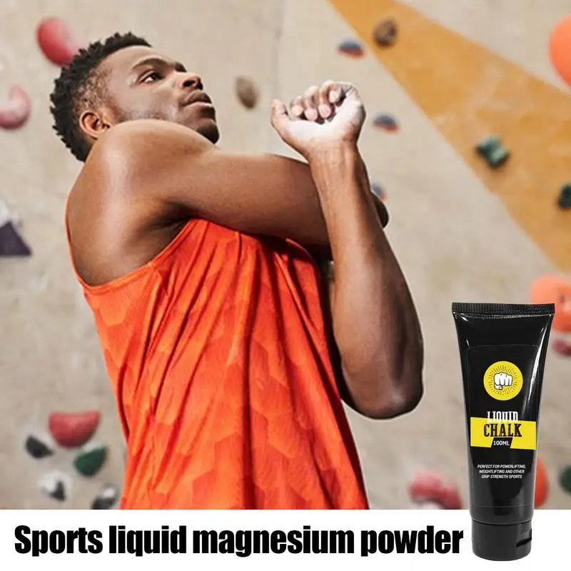 50/100ml Liquid Chalk Sports Magnesium Powder Fitness Weight Lifting Anti Slip Cream Grip Weight Lifting Climbing Gym Sports