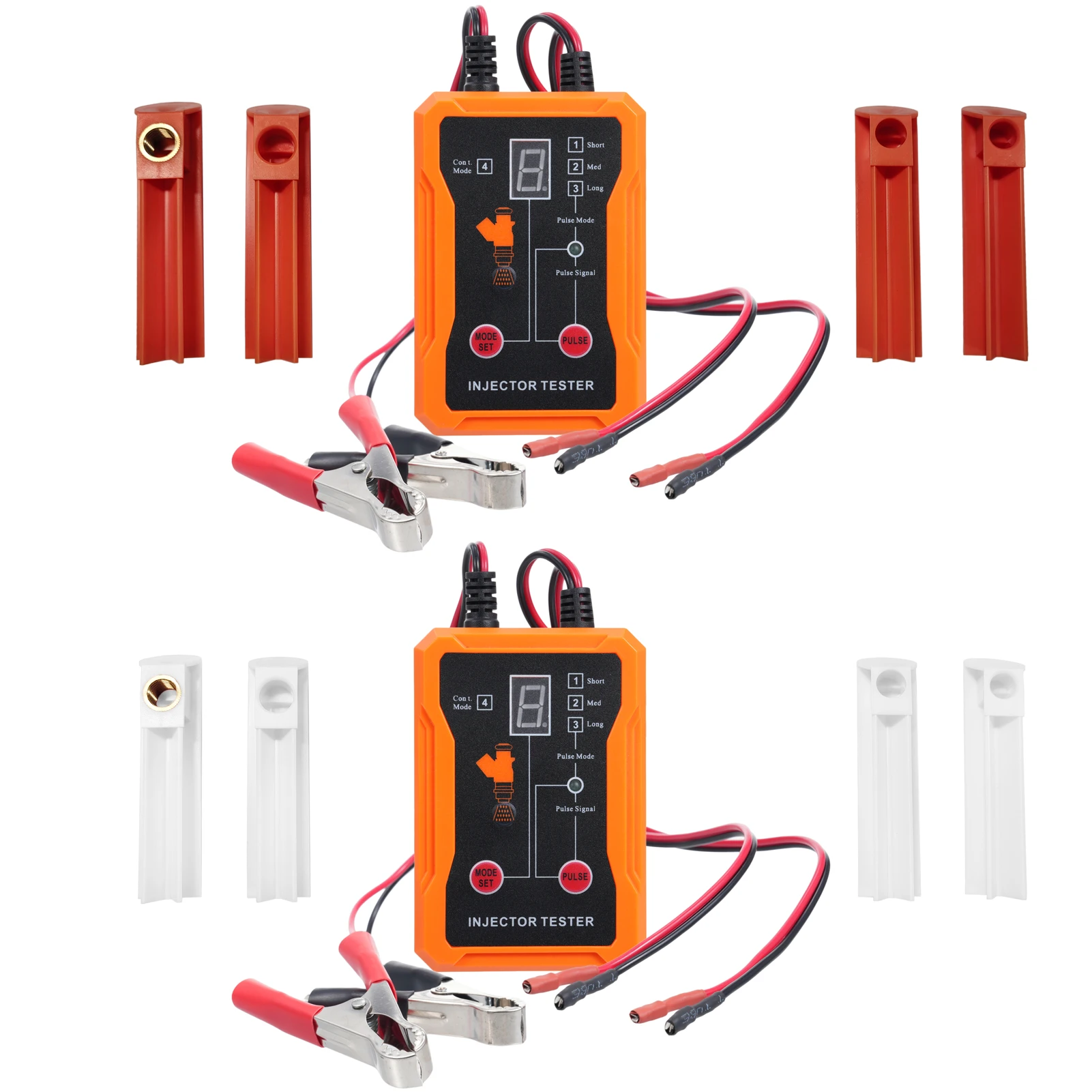Fuel Injector Tester and Cleaner Tool Kit 8 Pulse Modes with 4 Injector Cleaner Adapters Automobile Diagnosis Cleaning Tool
