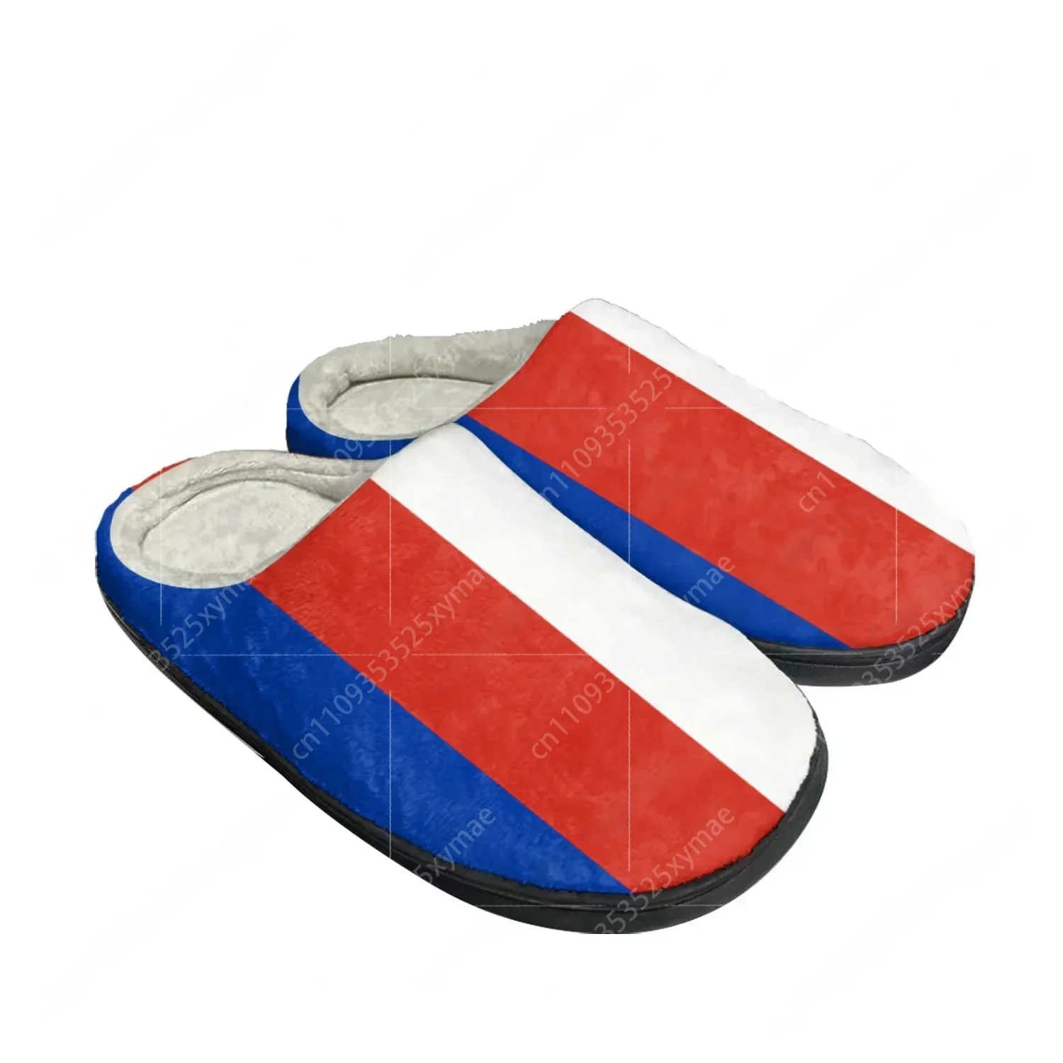 

Russian Flag Home Cotton Custom Slippers Mens Womens Sandals Russia Plush Bedroom Casual Keep Warm Shoes Thermal Slipper