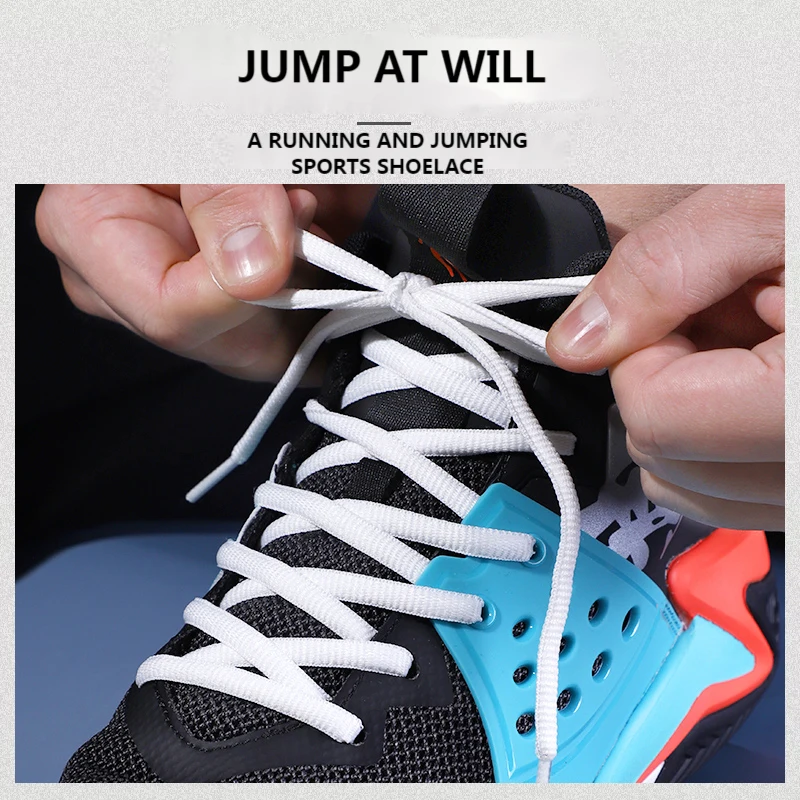 1 Pair Round Shoe Laces For Basketball Sneakers Men And Women Casual Shoes Shoelaces Non-slip Shoelace Sport / Running image 5