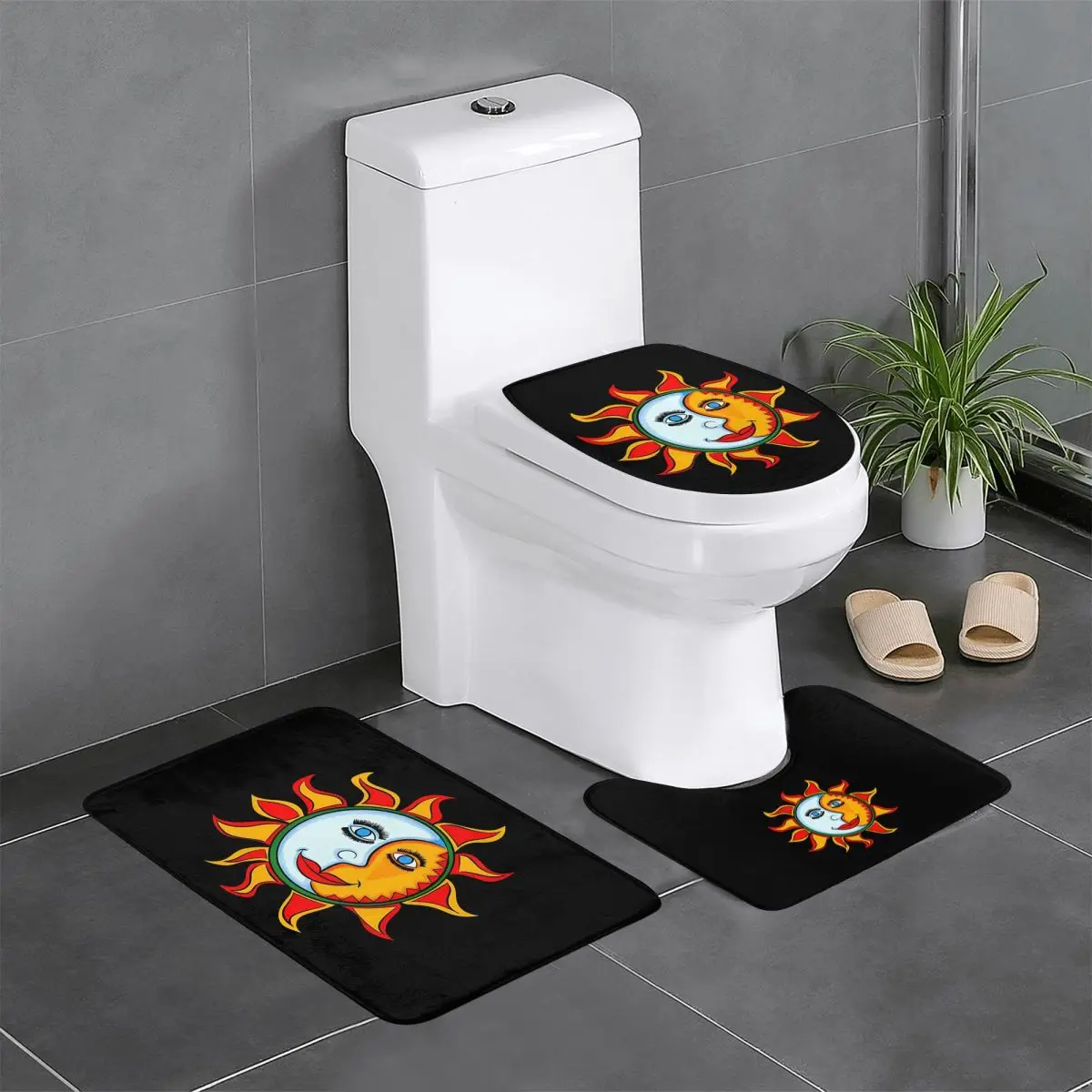 

Jovanotti 3-х шт. коврик для ванной комнаты, набор для ванной комнаты, крышка для унитаза, домашний декор, нескользящий ковер, напольный коврик