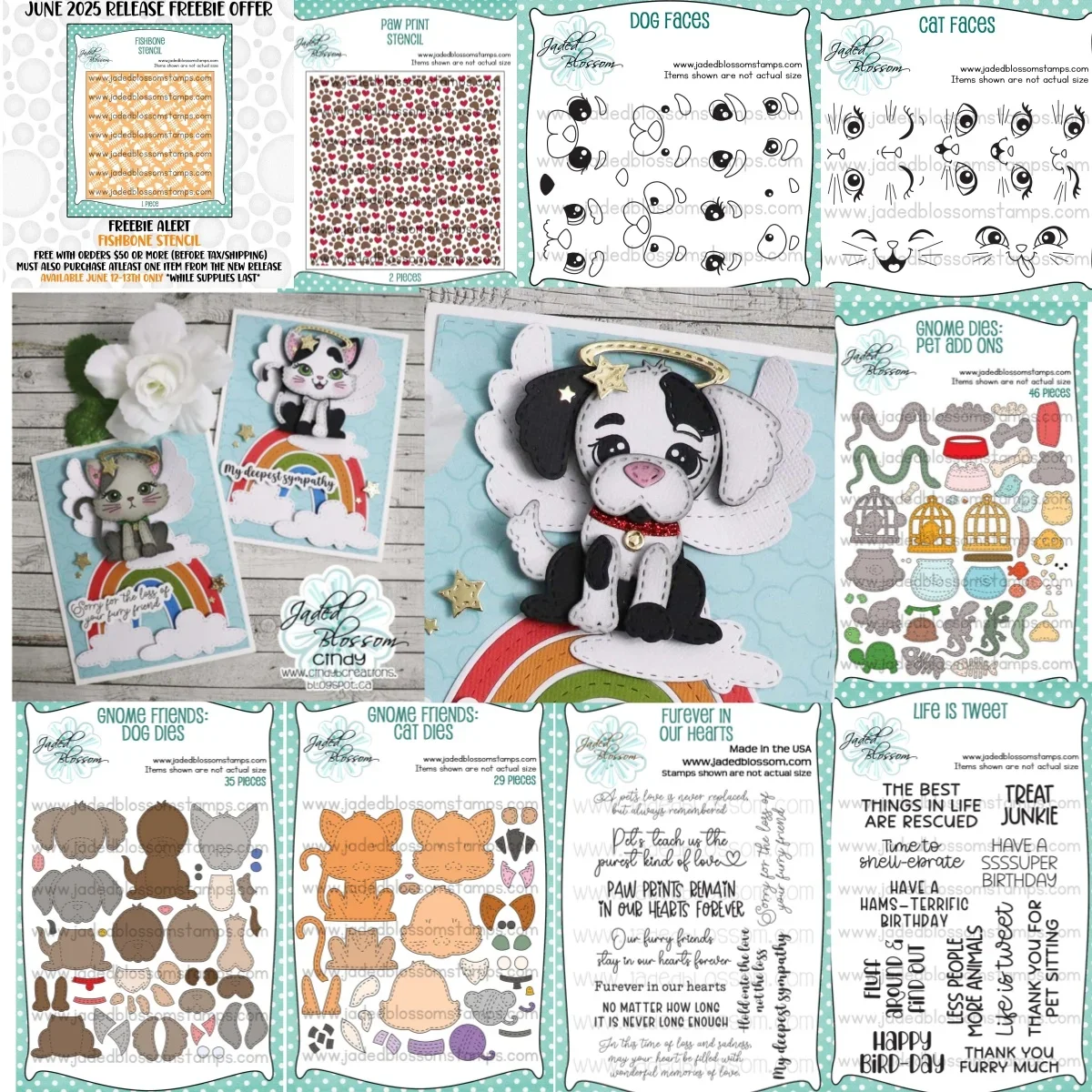 

Gnome Friends Dog Cat Faces Metal Cutting Dies Clear Stamps Stencil DIY Scrapbook Craft Decoration Emboss Template 2025 New