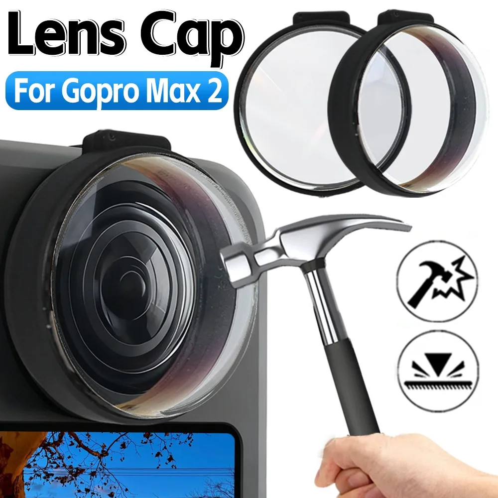

10H Optical Tempered Glass Lens Cap for GoPro Max 2 Waterproof Anti-fog Coating Lens Cover Protector with AR for GoPro Max2