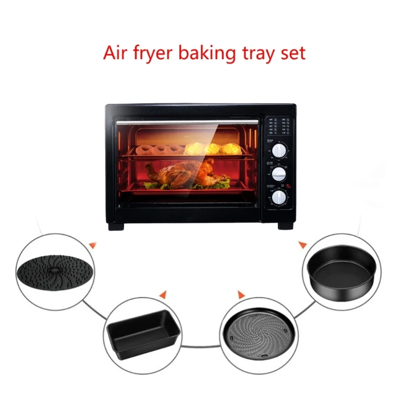 Air Fryers Cake Bucket Air Fryers Cake Basket Baking Supplies Air Fryers Accessories Nonstick Cake Moulds for Air Fryers