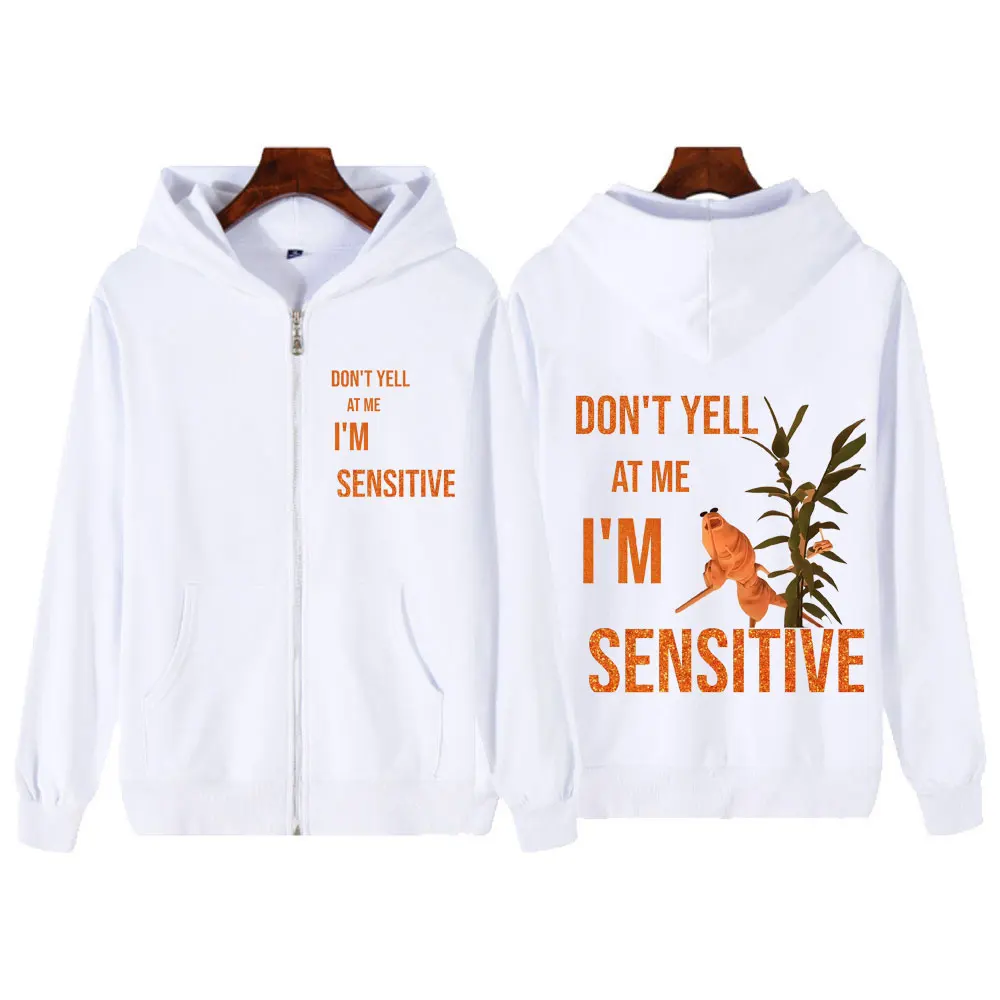 Customization Marcus The Worm Don’t Yell At Me I’m Sensitive Funny Meme Hoodie Men Women Fashion Tracksuit Harajuku Vintage Loos