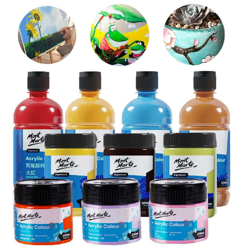 

100/300/500ml Acrylic Pigment Waterproof Weather-resistant Not Easy To Fade for Wall Painting Hand-painted Graffiti Decoration