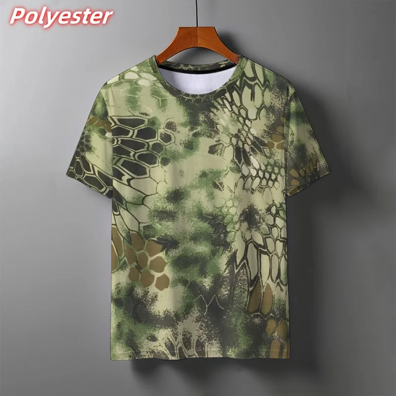 Camouflage Luxury Pattern T Shirts For Men Crow 3D Printed T-Shirt Summer Casual Fashion O-Neck Tops Short Sleeve Street Tees