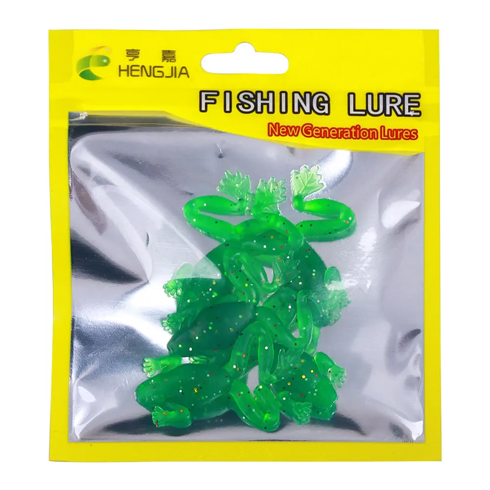 5 pz Wobbler Soft Frog esche occhi 3D Silicone artificiale rana esca per pesce gatto persico Bass luccio attrezzatura da pesca