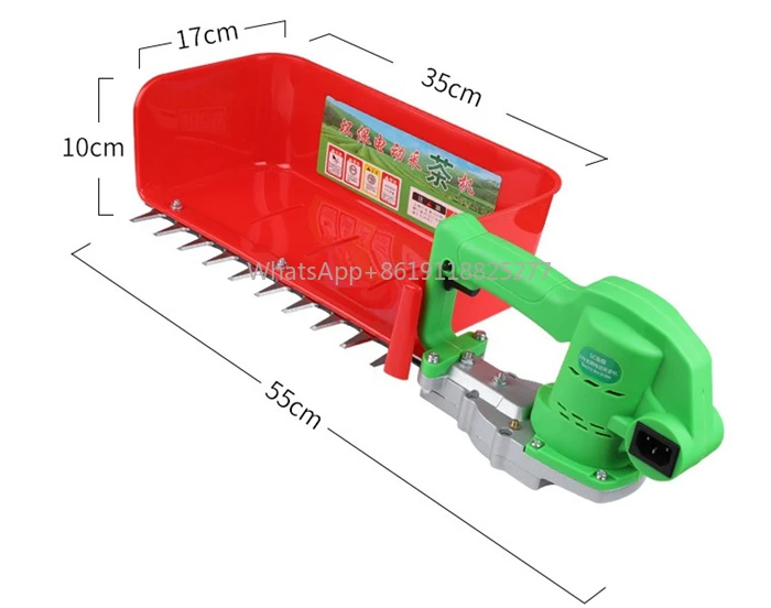 Nuovo stile Power Tea Harvester macchina elettrica per la raccolta del tè batteria al litio tipo portatile rosso foglie di tè macchina per la raccolta prezzo