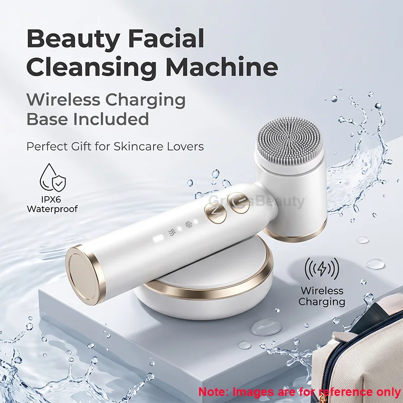 Escova elétrica de limpeza facial 6 em 1, limpador facial, esfoliante, massageador, ferramentas de cuidados com a pele, presentes para família, amigos
