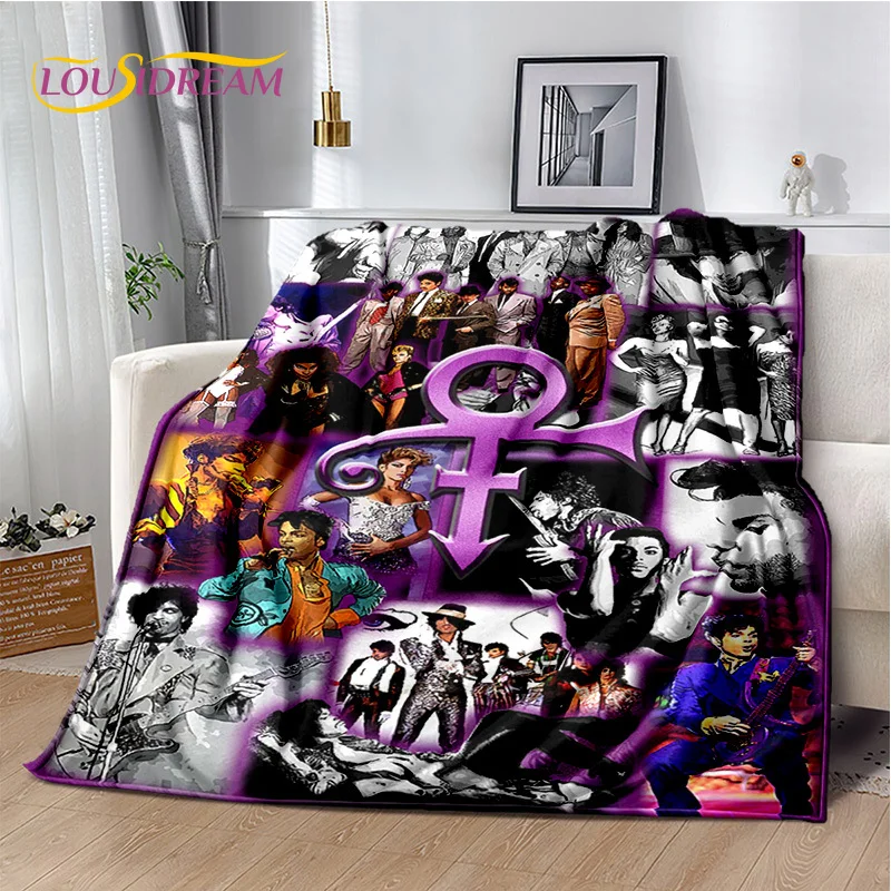 

Prince Rogers Nelson Artist Purple Rain Blanket,Soft Throw Blanket for Home Bedroom Bed Sofa Picnic Travel Office Cover Blanket