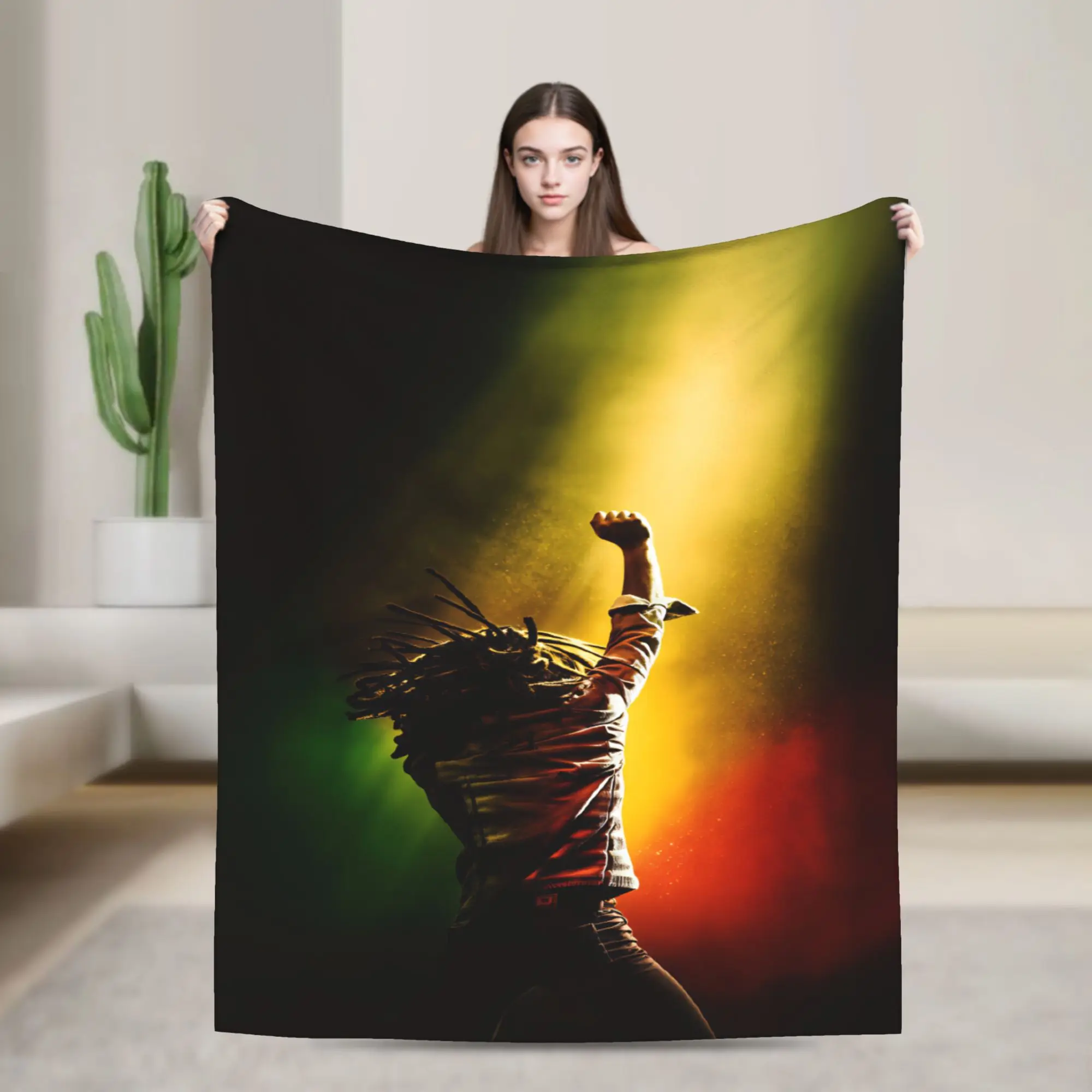 B-Bob M-Marley Singer Blanket Soft  Throw Blanket Winter Adults Child Living Room Travel Car Bedspread