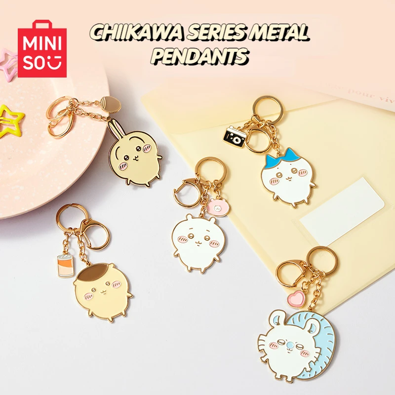 

Оригинальный MINISO Chiikawa серии Kawaii Anime металлическая ий Брелок с подвеской милый рюкзак, подвеска, декоративная игрушка, подарок
