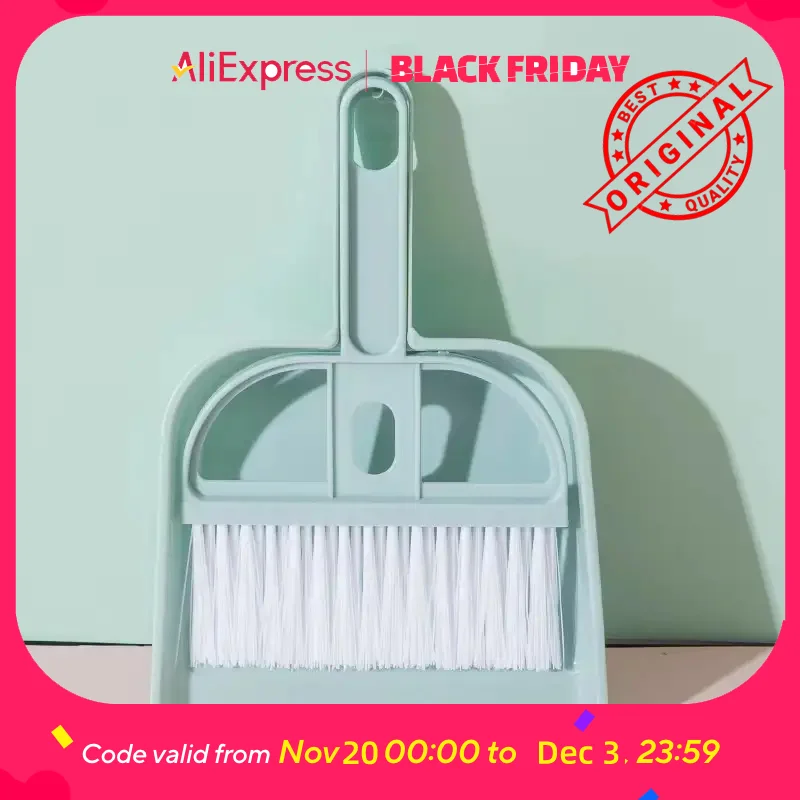 

Мини-настольный набор подметальных машин — портативный совок и щетка для автомобилей, клавиатур, кроватей, ворса, волос, компактный и легкий вес