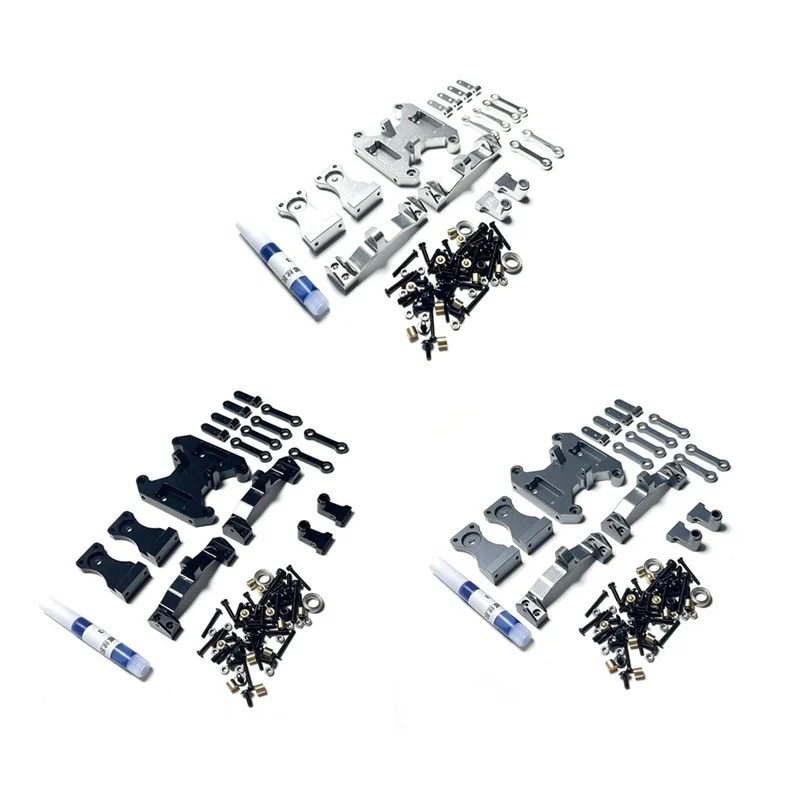 Metal Balance Chassis Board Seesaw Kit for WPL B16 B36 1/16 6X6 6WD RC Car Upgrade Parts Modified Accessories,Titanium