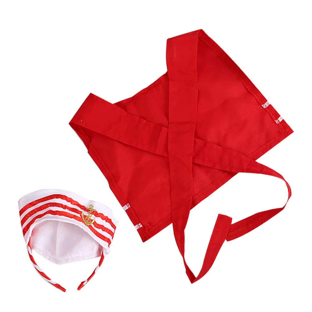 ชุดหมวกกะลาสี ผ้าคาดผม ผ้าคลุมไหล่ ชุดกัปตันเรือ คอสเพลย์ ปาร์ตี้ ฮาโลวีน เครื่องประดับศีรษะ หมวกกัปตัน ผ้าคาดผมกะลาสี