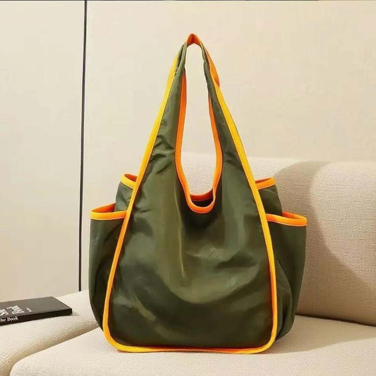 Shopping Bag Polyester Cloud Shaped Reusable Grocery Tote Drawstring Closure for Farmers Market Daily Use Durable Lightweight