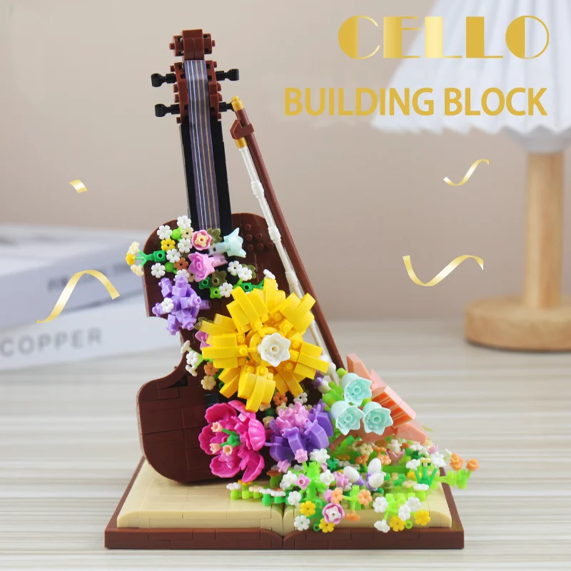 

1520 PCS violin building blocks, mini building block sets, models, puzzle toys, educational toys, for girls, boys, adults