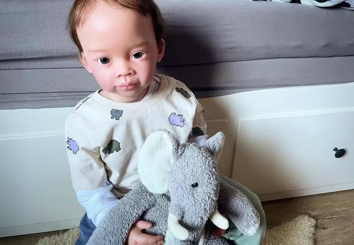 DLS sur mesure par notre meilleur artiste ShanShan avec Mohair 28''Reborn Baby Doll Meili poupée déjà finie avec robe mignonne