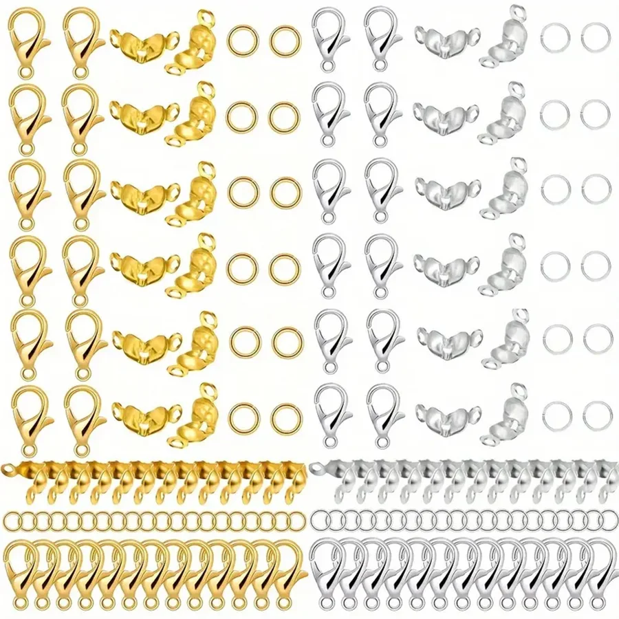 DIY Alloy Findings Lobster Clasps Open Jump Rings Locator Beads Earrings Hook For Handmade Jewelry Making Accessories Supplies